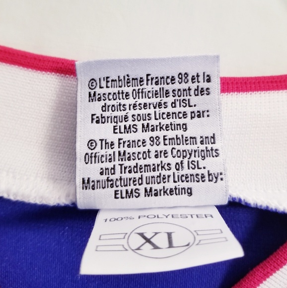 France 1998 World Cup polo jersey. Imported, XL. - Picture 7 of 8